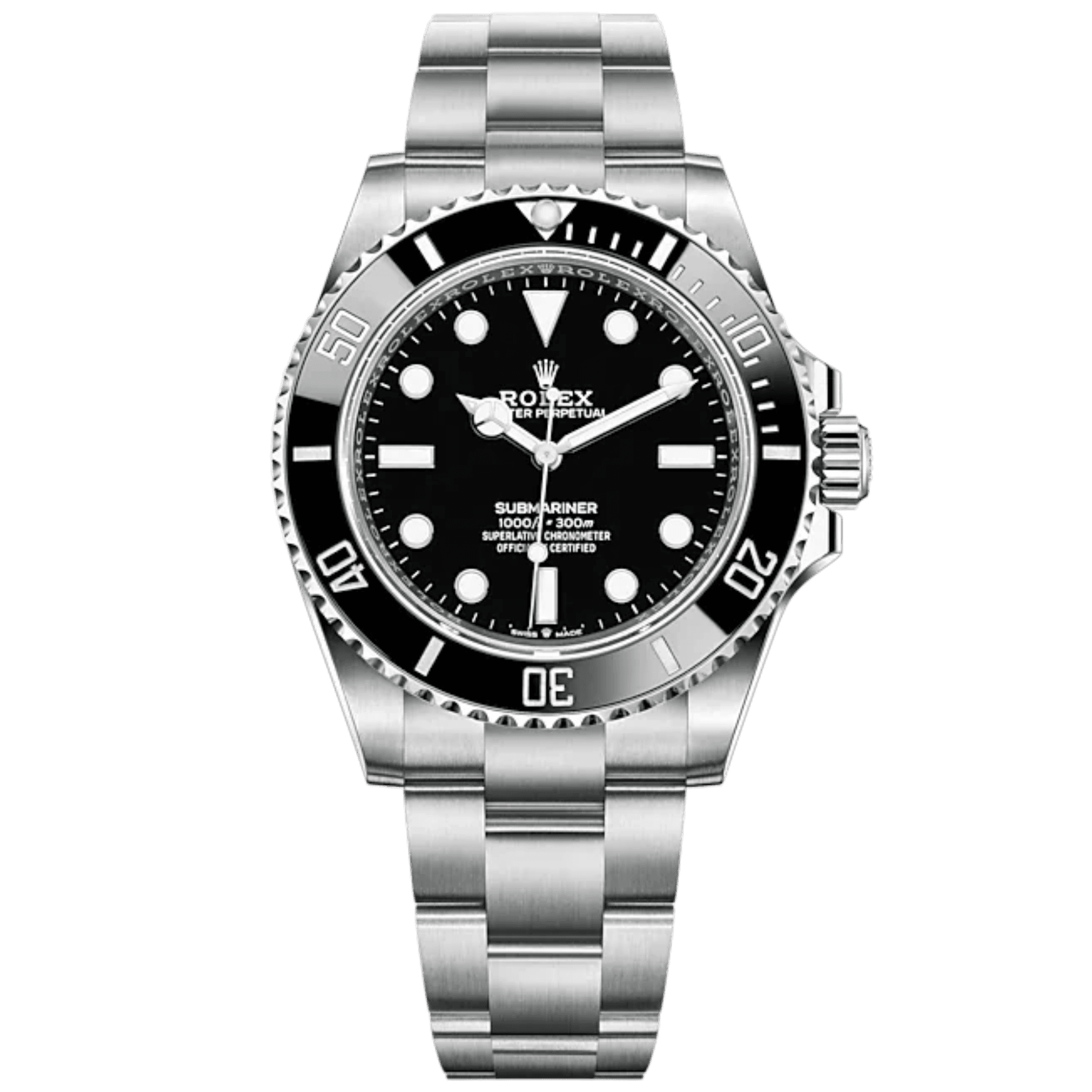 Rolex Submariner 41mm Oyster Bracelet Oystersteel — Black Dial Cerachrom Unidirectional Rotatable Bezel